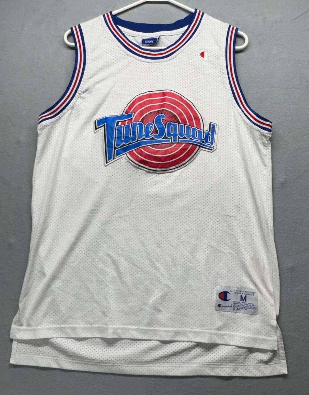 1996 Space Jam Tune Squad Michael Jordan #23 Champion Basketball Jersey Medium